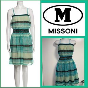 Missoni Green and Blue Knit Dress US Size 0